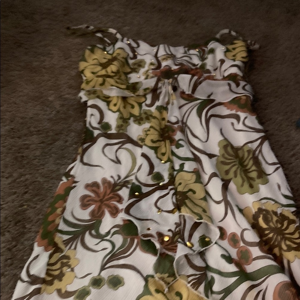 Limited Too Floral Dress - Green, Yellow, Brown